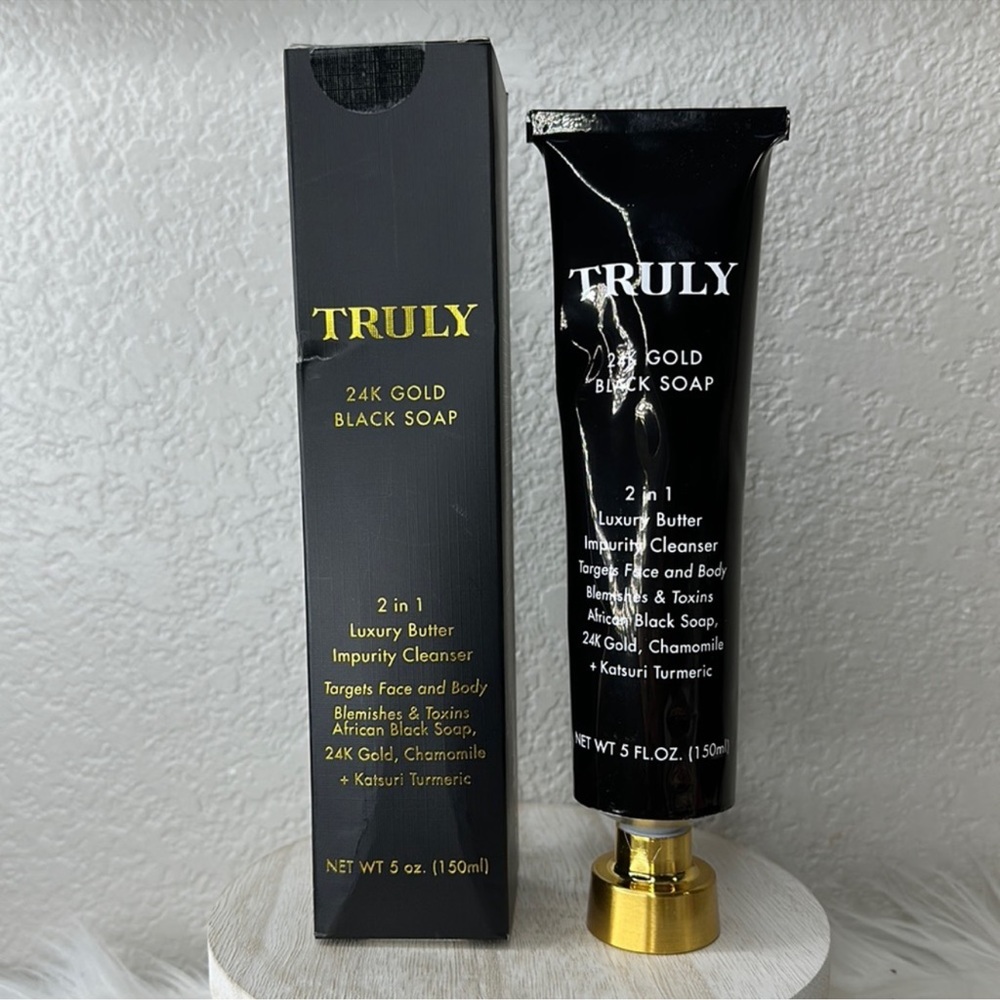 🌙 Truly Beauty 24K GOLD Black Soap 2 in 1 Luxury Butter FULL SZ NEW